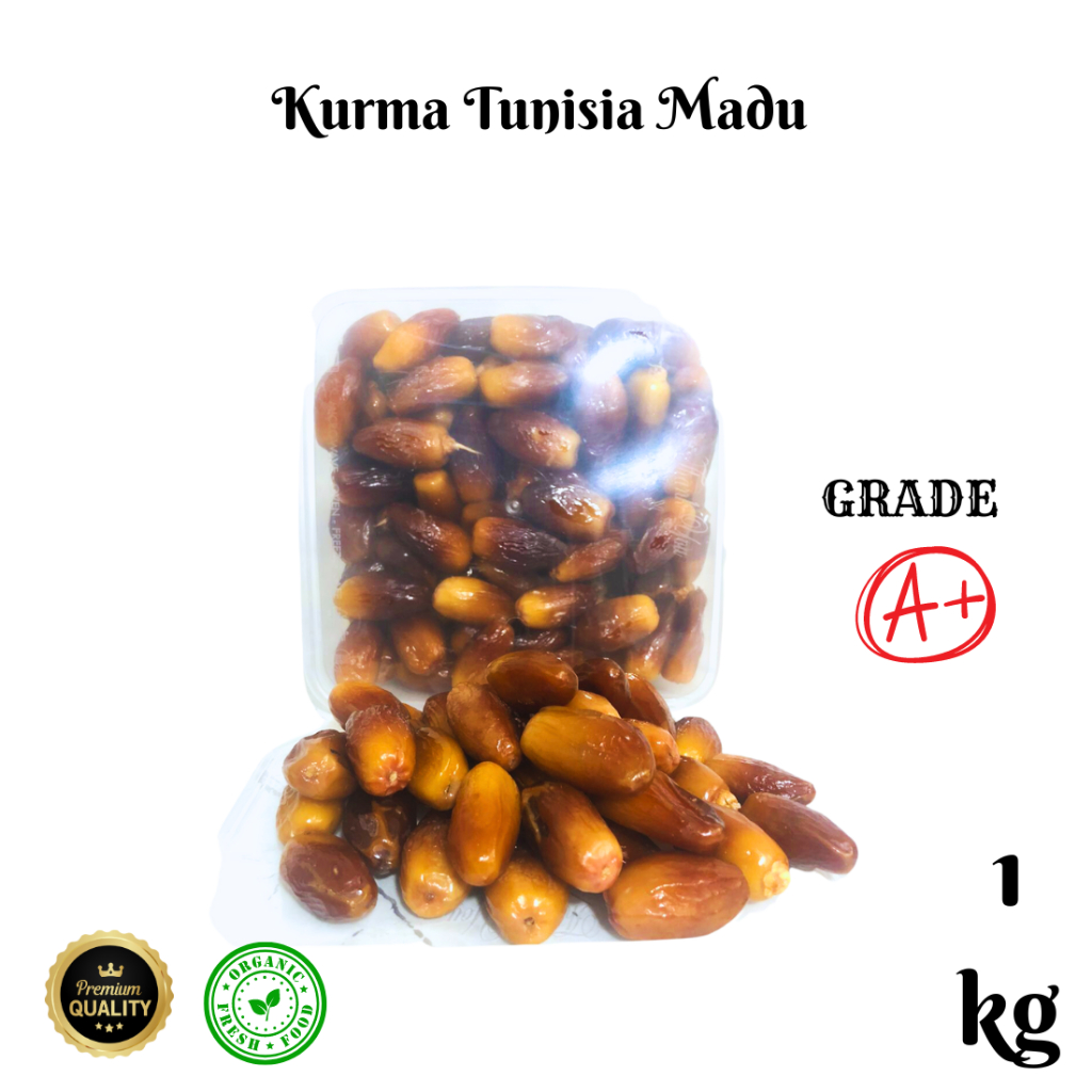 

Kurma Barari Non tangkai 1kg Original tunisia palm frutt barari kemasan toples / KURMA TUNISIA MADU ELSHANUM