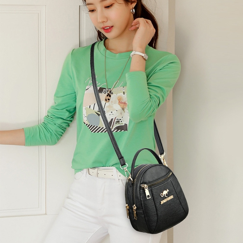 TAS SELEMPANG WANITA KULIT IMPORT JINGPIN HITAM ORIGINAL BATAM ANDELISE SLINGBAG CEWEK KOREA BRANDED TA817B5 SHOULDER BAG BAHU MURAH FASHION CASUAL REMAJA KEKINIAN PREMIUM