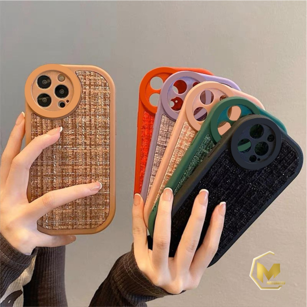 CASE CASING SILIKON VINTAGE WOOVEN TWEED KAIN RAJUT FOR OPPO A39 A57 LAMA MA4470