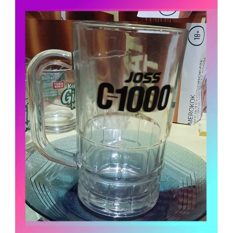 Gelas Kaca Bening Beling Gelas Bir - Gelas Jus - Gelas Tinggi 1Pcs Tebal