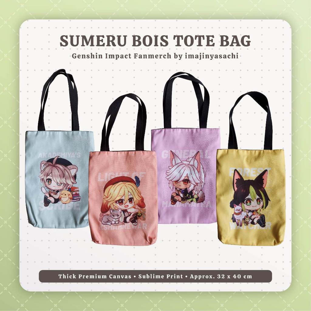 [ imajinyasachi ] LAST STOCKS Genshin Impact Sumeru Bois Tote Bag