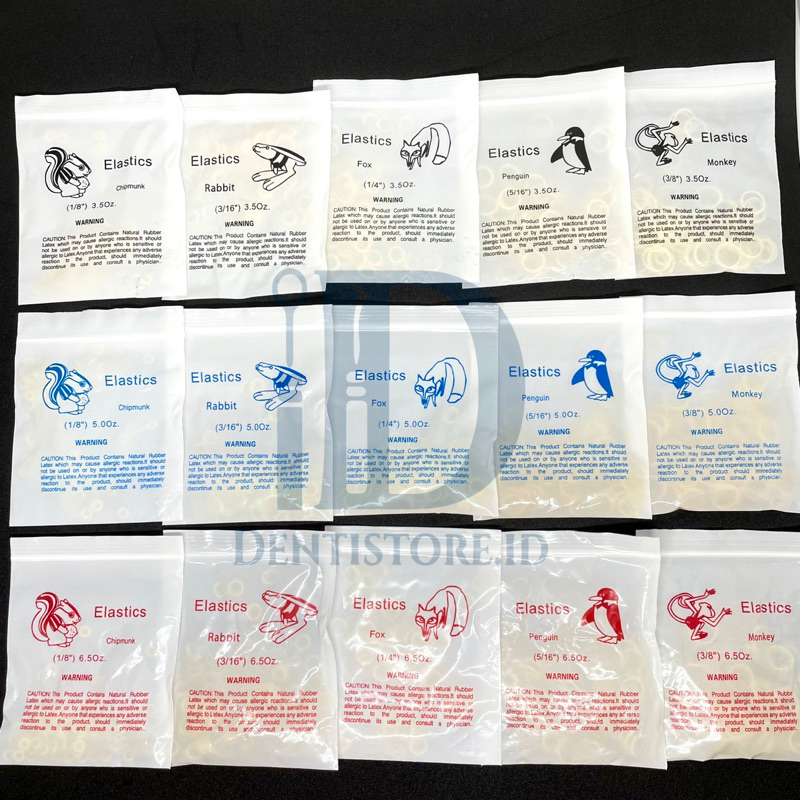Karet Elastik Gigi Ortho Behel Dental Rubber Band Elastis Karet Elastic OZ Kawat Gigi Renggang Brace