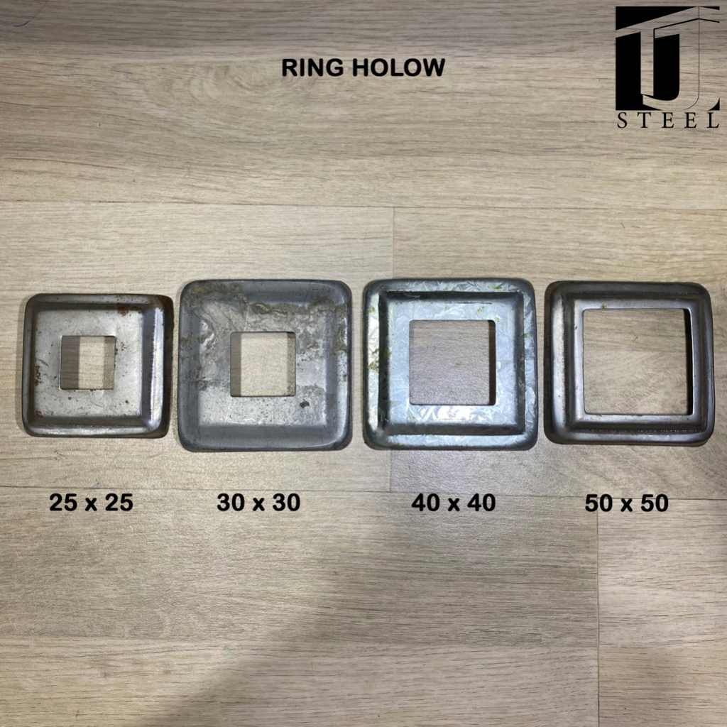 TAPAK RING HOLO / TAPAK HOLLOW / AKSESORIS ORNAMEN PAGAR BESI  DAN TRALIS HOLLOW KOTAK 25 x 25 , 30 