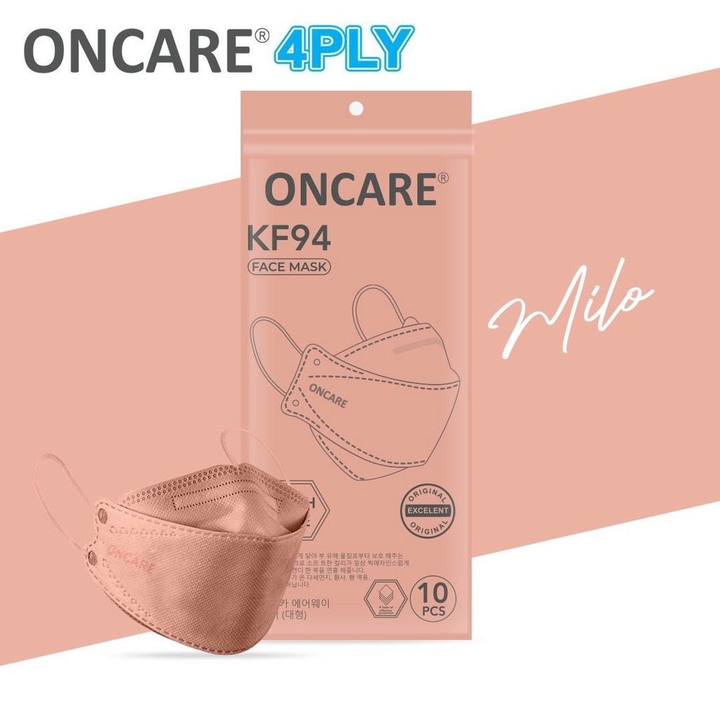 MASKER KF94 KOREA PREMIUM ONCARE WARNA ISI 10 PCS