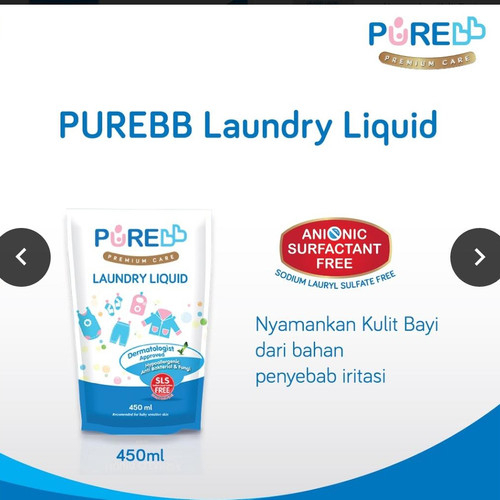 PURE BB LAUNDRY LIQUID REFILL 450ML