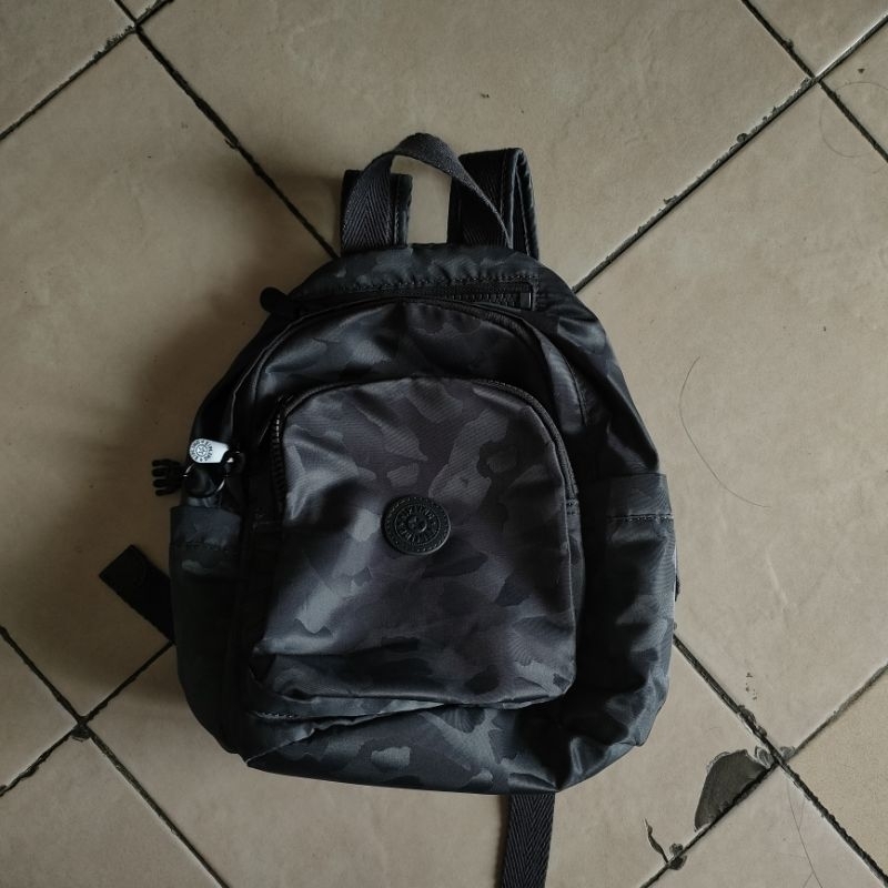 (PRELOVED) RANSEL/TAS KIPLING DARK GREY ARMY ORIGINAL