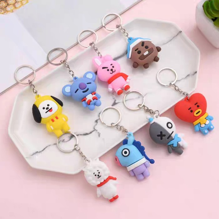 Gantungan Kunci BTS Ganci BangTan Boys Personil Tiny Tan Army Karakter BT21