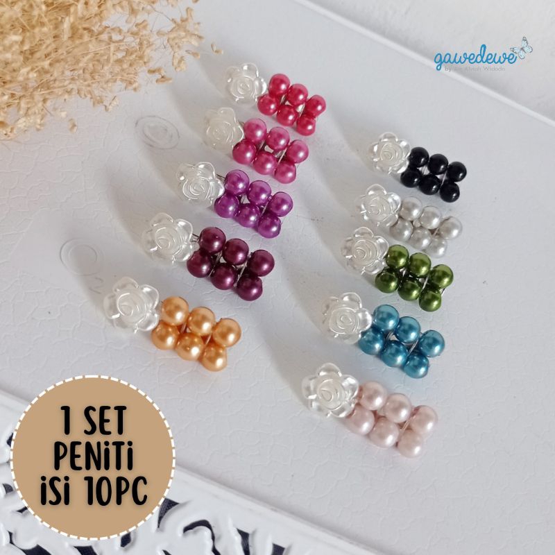 PENITI JILBAB 10pc BROS PENITI KECIL PENITI HIJAB PENITI MUTIARA PENITI BOHLAM PENITI GROSIR PENITI 