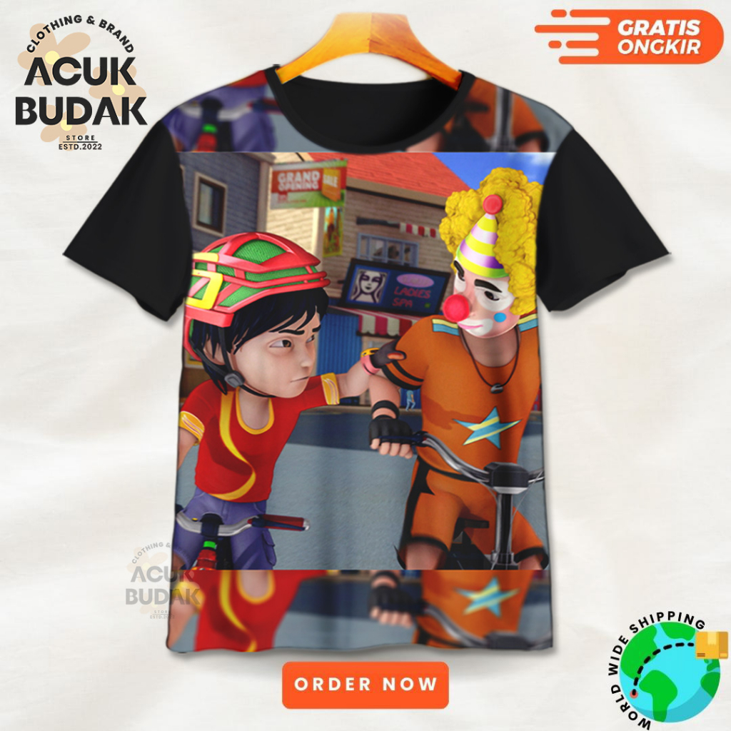 KAOS ANAK KARTUN 3D SHIVA V4 / BAJU KAOS ANAK DISTRO KARTUN SHIVA - ACUK BUDAK