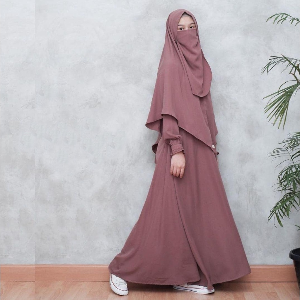 Gamis Abaya Pegie Plus Khimar dan Cadar