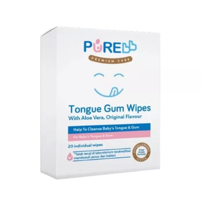 PURE BB TONGUE GUM WIPES TISU PEMBERSIH GUSI DAN LIDAH BAYI