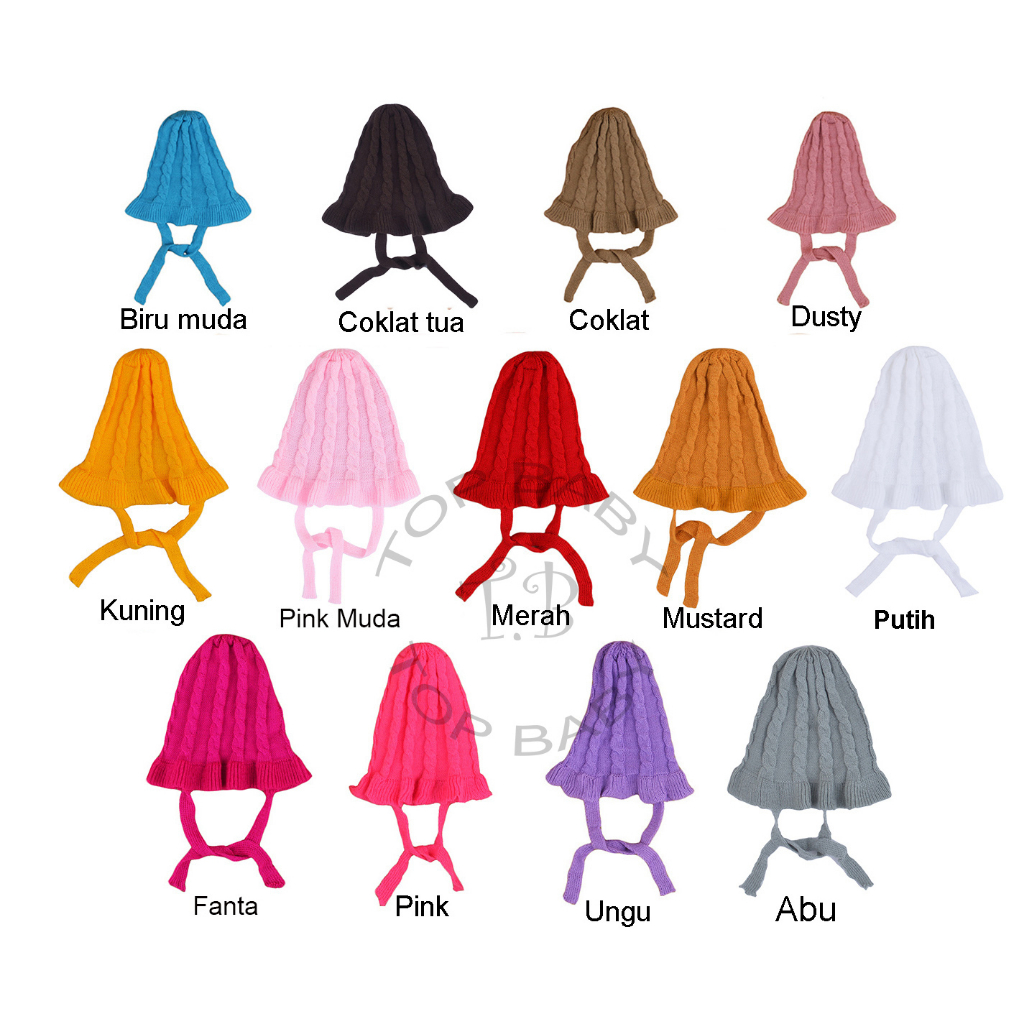 Topi Bayi Anak Bonet Ruffle - 4671