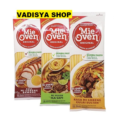 

MIE OVEN MI INSTAN GORENG BAWANG & KUAH IGA SAPI BUMBU PASTA MAYORA