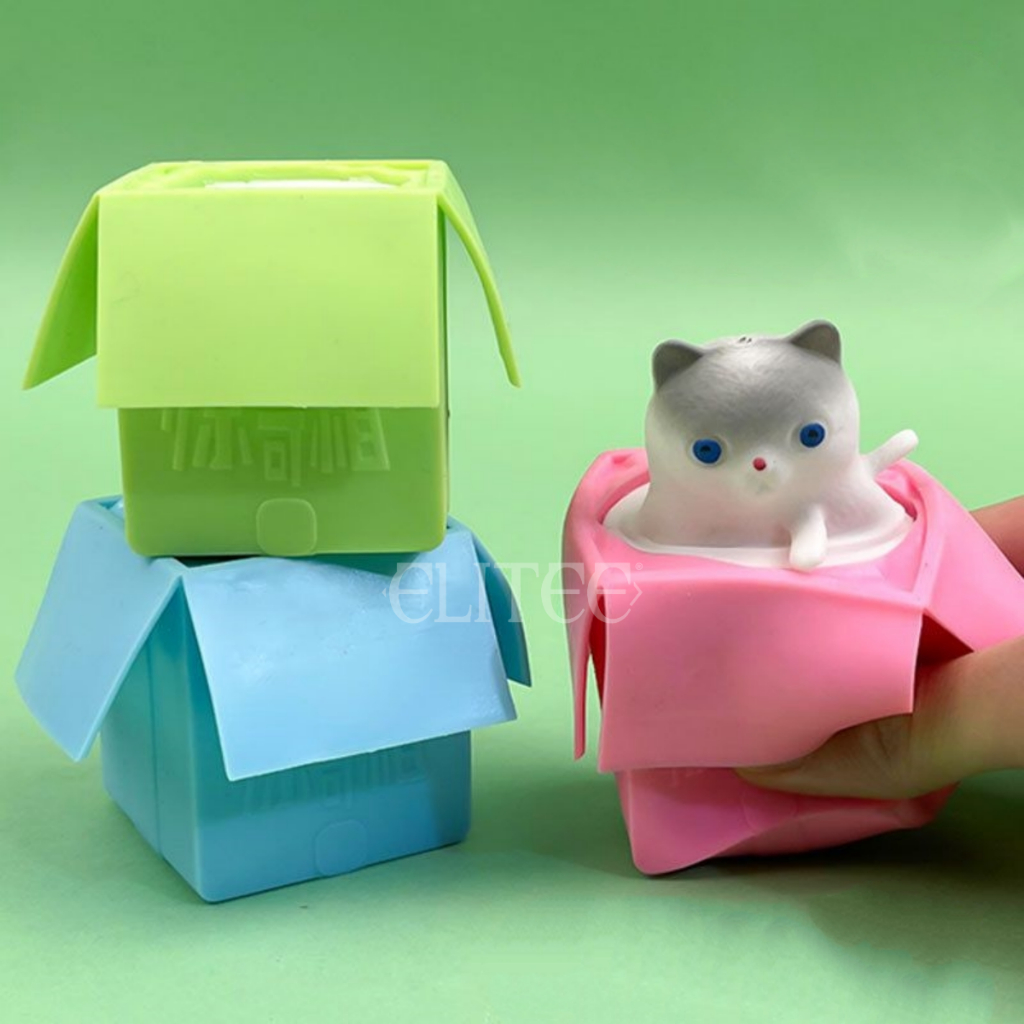 ELITEE Mainan Squishy Kucing Pop it Mainan Squishy Pencet Anti Stress Viral