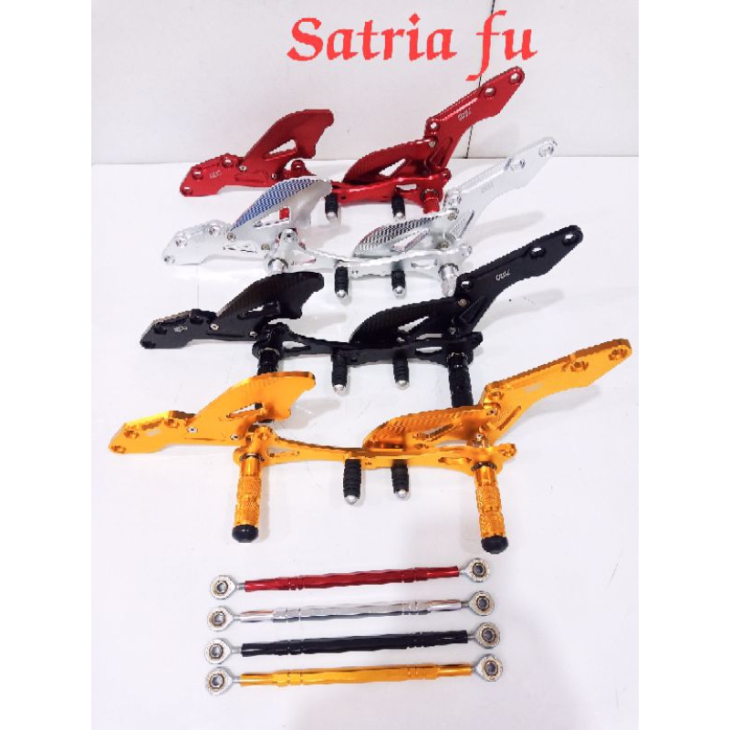 Fast bikes - footstep underbone Satria FU 150 Karbu  bahan full cnc, produk tersedia 4  warna - silv