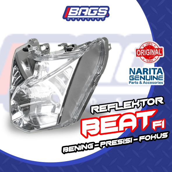 COD Reflektor Lampu Depan Beat Fi 2013 - 2015 Komplit Assy