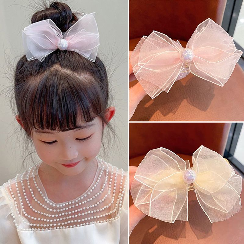 (Hallo Girl)F55 Jepit Rambut Anak/Wanita Motif Mutiara Pita Gaya Korea Import