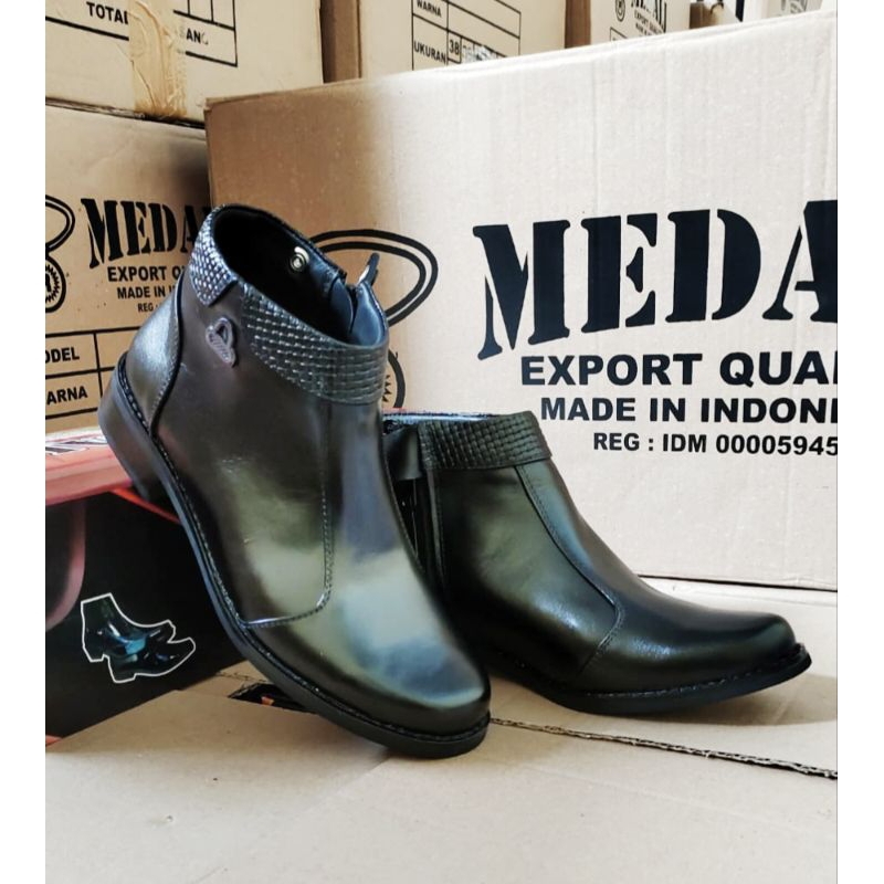 SEPATU KULIT WANITA PDH BOOTS POLWAN SECWAN PNS SEPATU CEWEK SEPATU HEELS BOOTS DINAS KERJA KANTOR