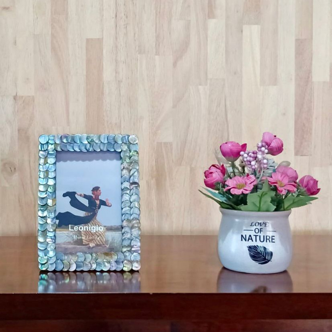 BINGKAI FOTO HADIAH FRAME AESTHETIC KERANG KAPIS POLOS SPF (FRAME 4R)