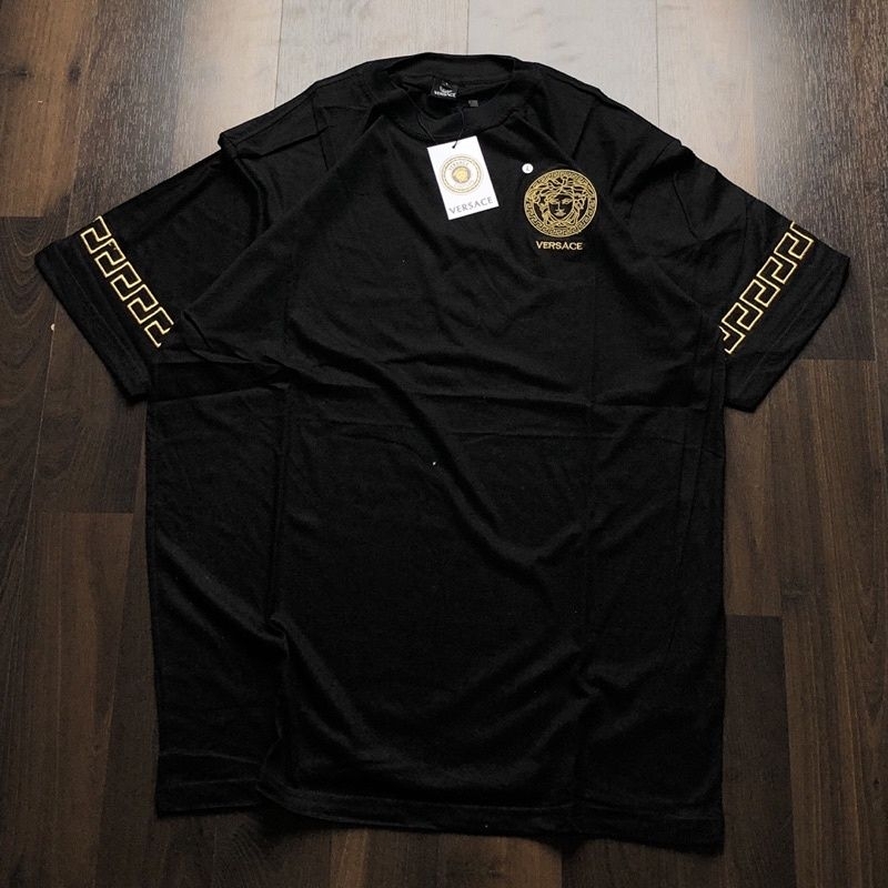 KAOS VERSACE - LOGO SAMPING BORDIR FULLTAG &amp; LABEL