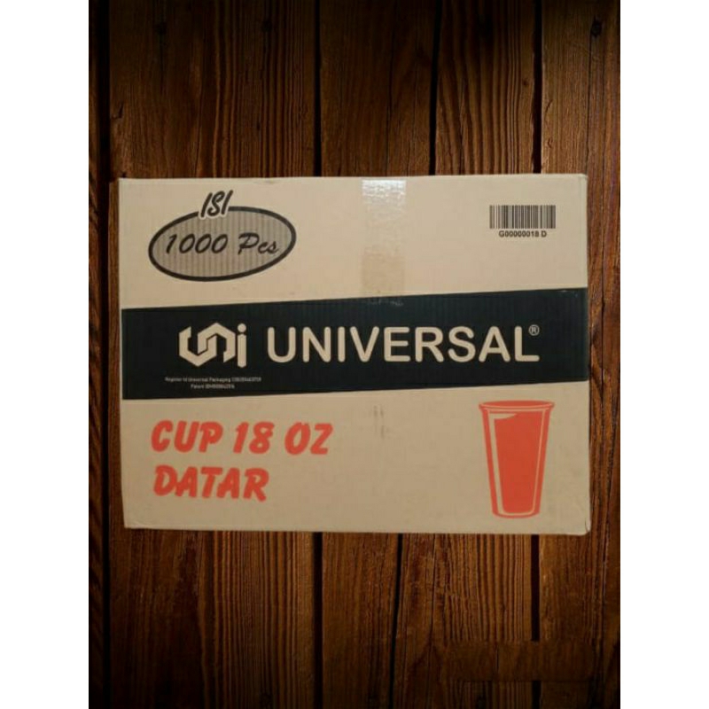 1DUS  18 DATAR  (UNIVERSAL )GELAS PLASTIK /CUP PLASTIK