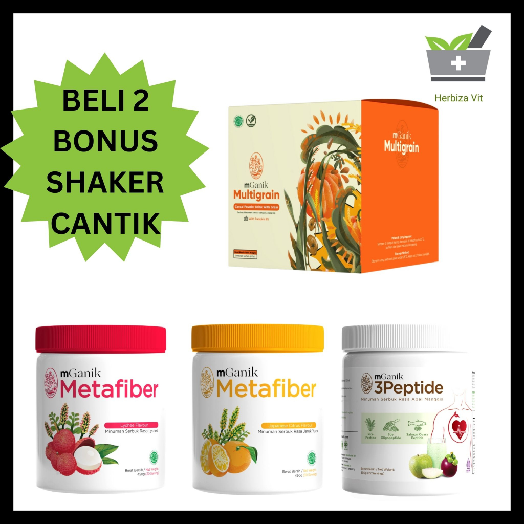 

Paket Lengkap Mganik Multigrain / Mganik Metafiber / Mganik 3Peptide - Obat Diabetes Kolesterol Jantung