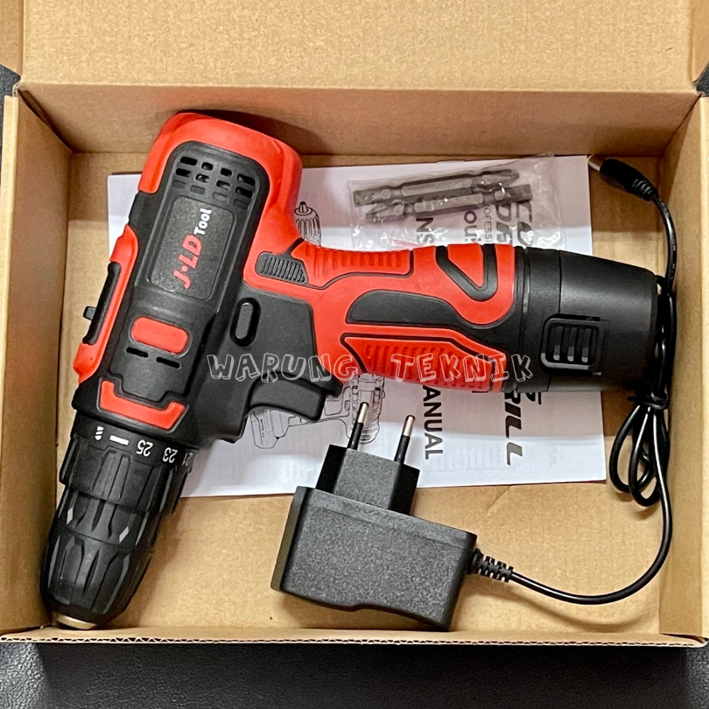 JLD 12S CORDLESS DRILL 10 MM 12 VOLT BOR BATERE 10MM 1 BATERAI