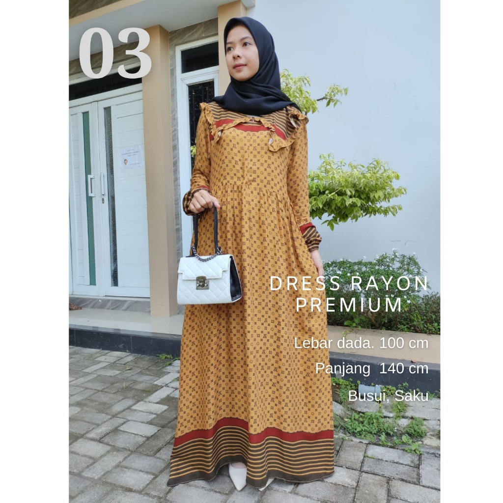 SALE.. Dress Lebaran Termurah Rayon Crinkle Motif Terbaru By Arsyida