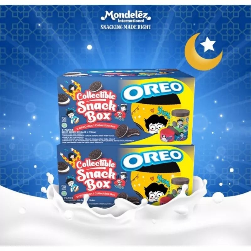 

Oreo Gempita Biskuit(238gr)+free collectible Snack box