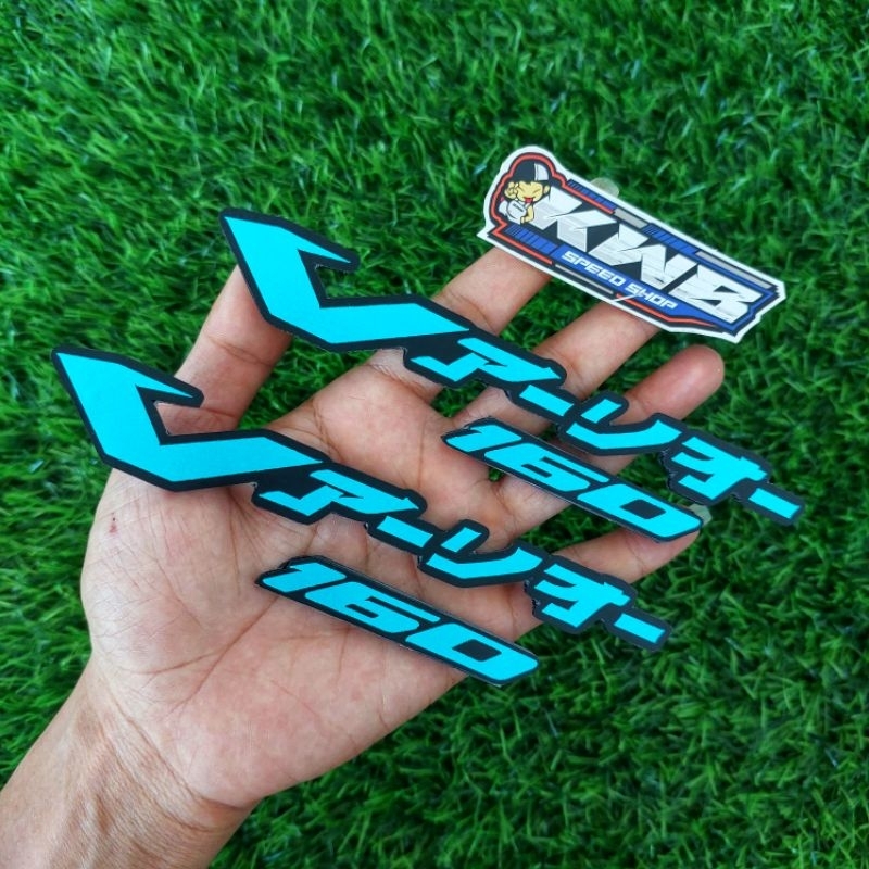 Emblem honda vario 160 logo japan timbul 3D warna lengkap sepasang