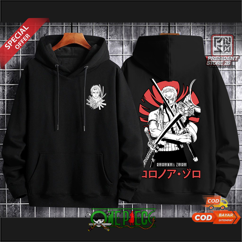 Switer Anime Hoodie Jumper One Piece Kualitas Distro Pria Wanita Remaja dan Dewasa S M L XL XXL