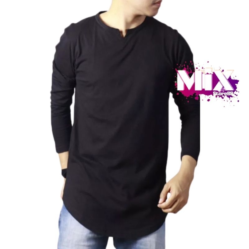 Kaos Polos Cotton Combed 20s Lengan Panjang Pria Kaos Polos Lengan Panjang Cotton Combed 20s