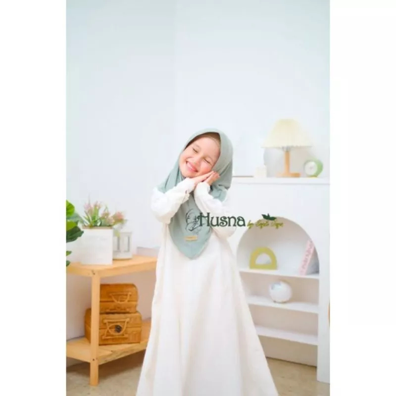 (HUSNA) HIJAB KHIMAR BERGO MARWAH OVAL KIDZ ORI HUSNA |Fashion