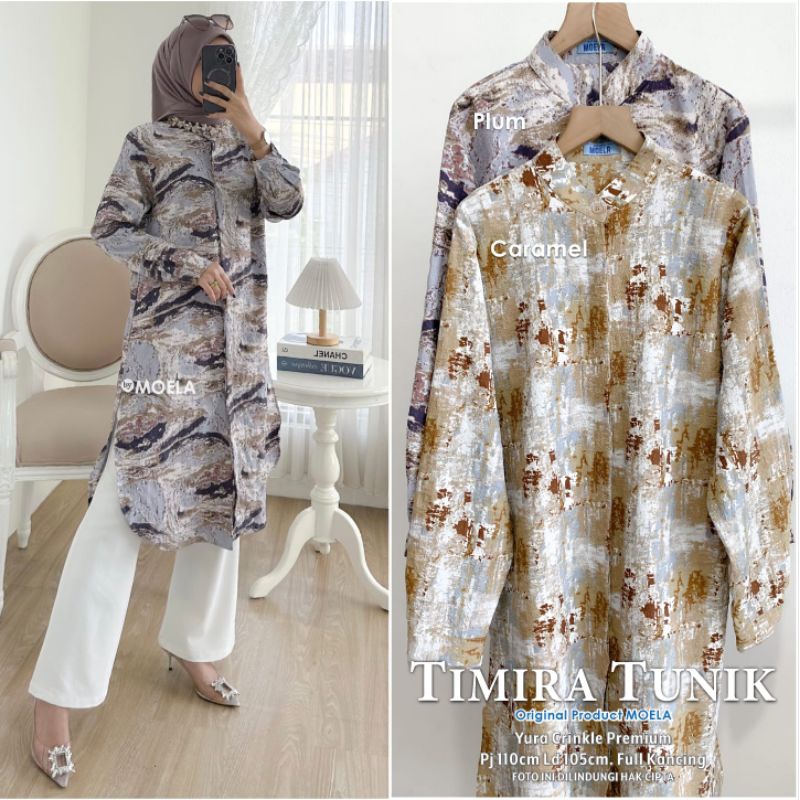 Tunik Atasan Rayon Kombinasi Motif Original Moela [Keivi Ghea]