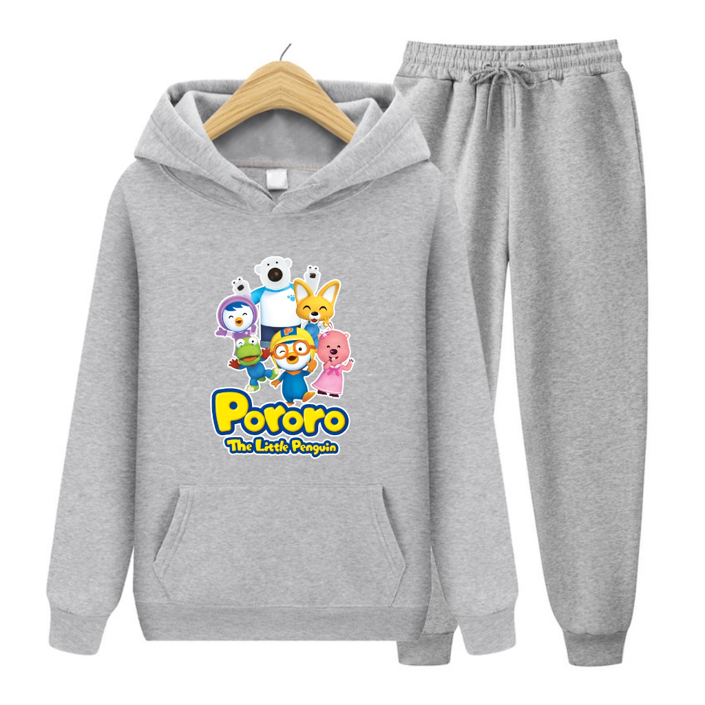 FenishaStore PORORO The Little Penguin Sweater Hoodie Anak Atasan Dan Setelan Usia 4-14 Tahun Bisa Bayar Ditempat COD