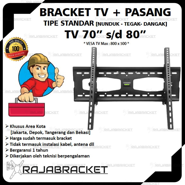 Bracket TV + Pasang Area Jakarta Depok Tangerang Bekasi [Tipe Standar]