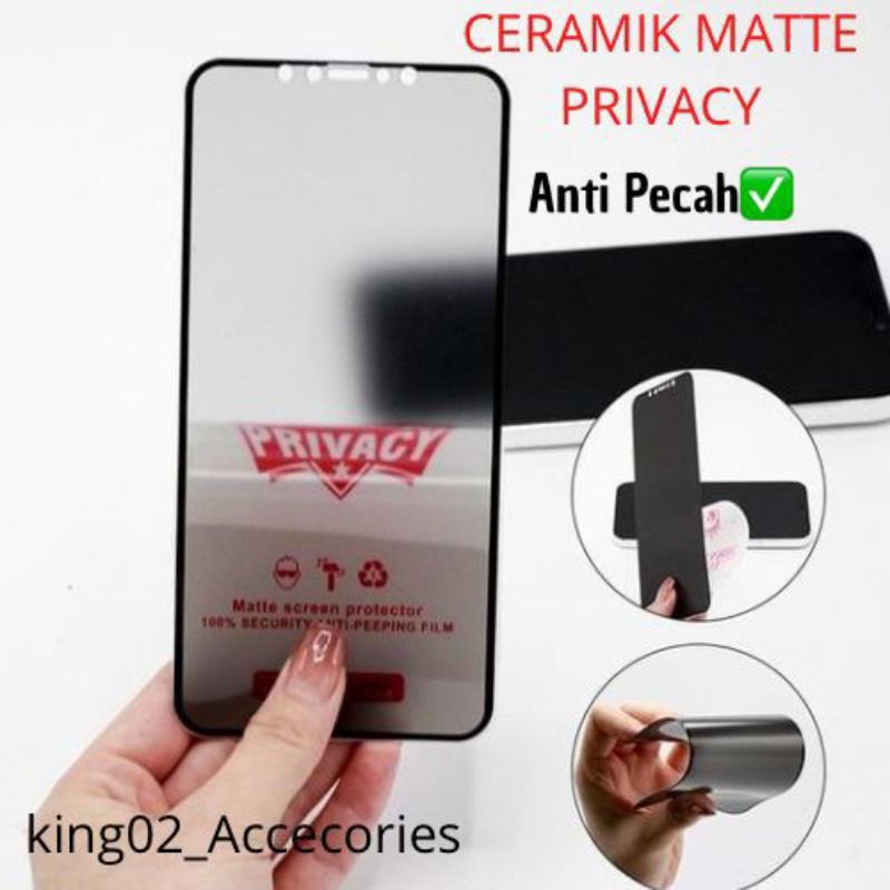 Tempered Glass Anti Pecah Samsung A34 5g A54 5g A74 5g A24 A24 5g A23 A23 5g A33 5g A53 5g A73 5g Anti Gores Keramik Matte Privasi Full Layar