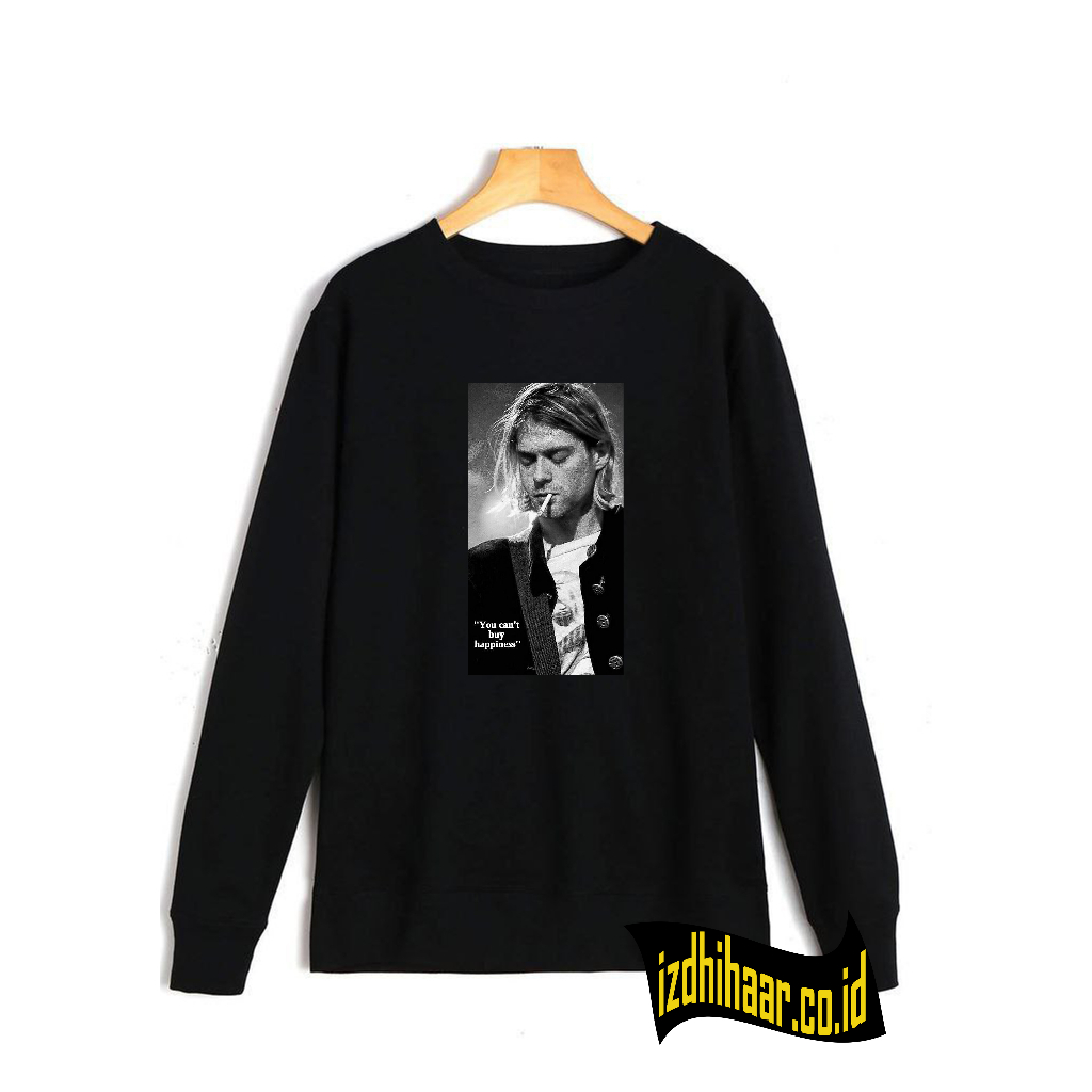 SWEATER CREWNECK MOTIF KURT COBAIN NIRVANA SMILE