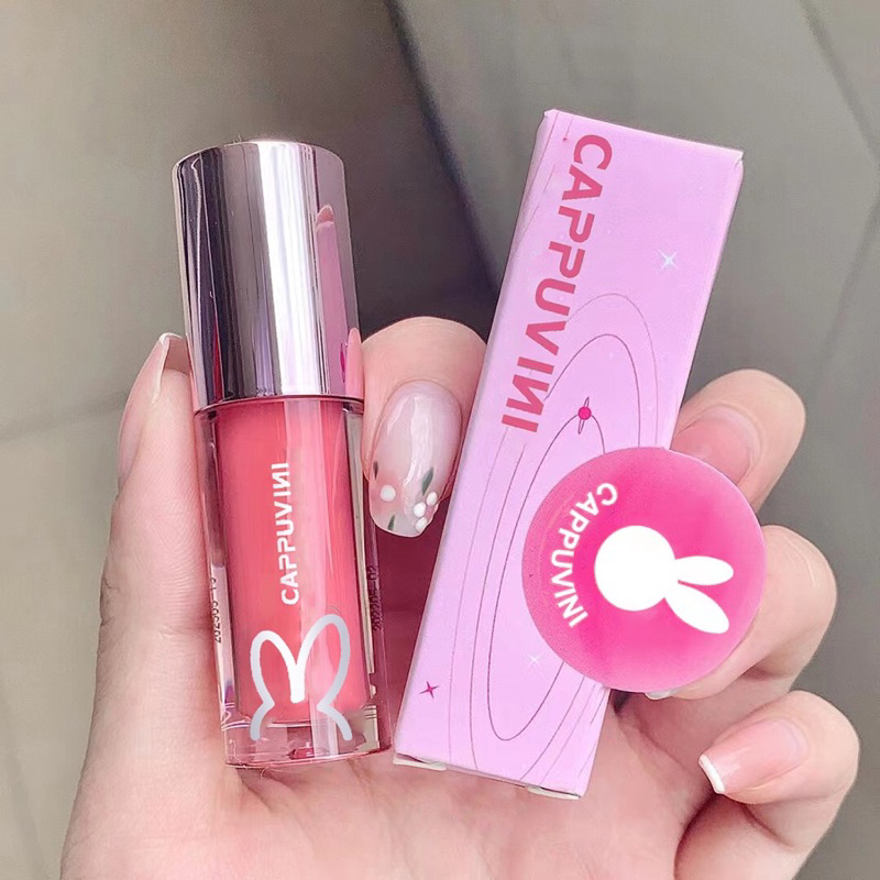 CAPPUVINI Rabbit Jelly Lip Cream Luminous Watery Lipstik Lipstick