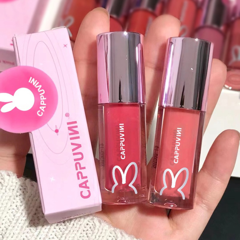 CAPPUVINI Rabbit Jelly Lip Cream Luminous Watery Lipstik Lipstick