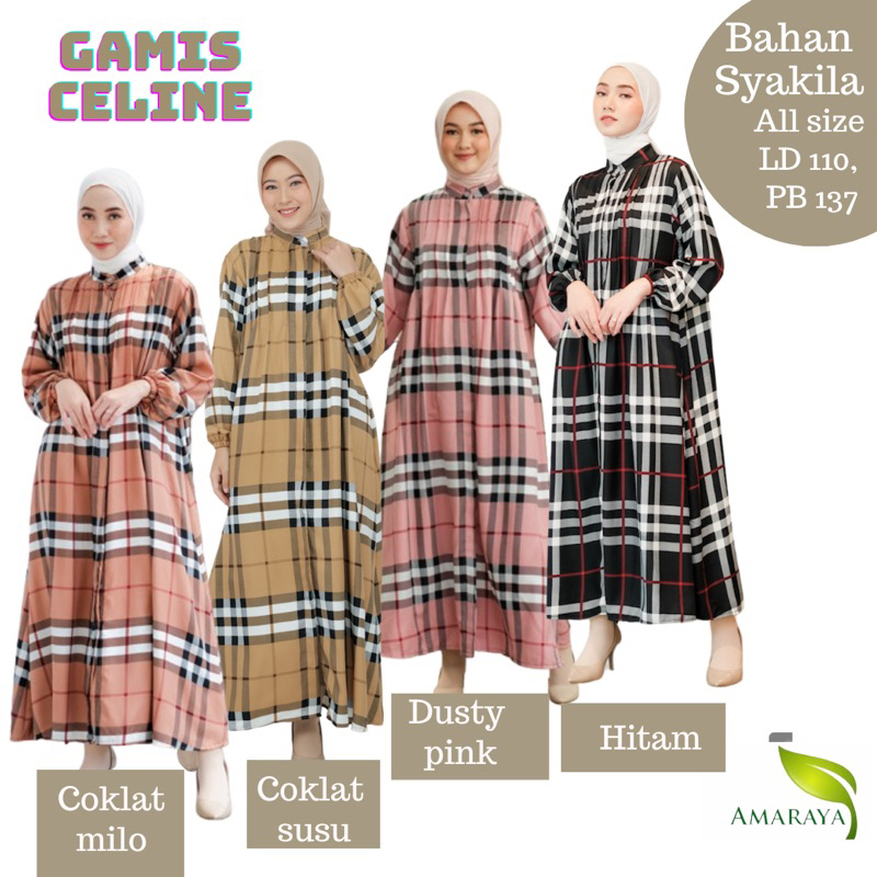 GAMIS DRESS MUSLIMAH KOTAK SELINE