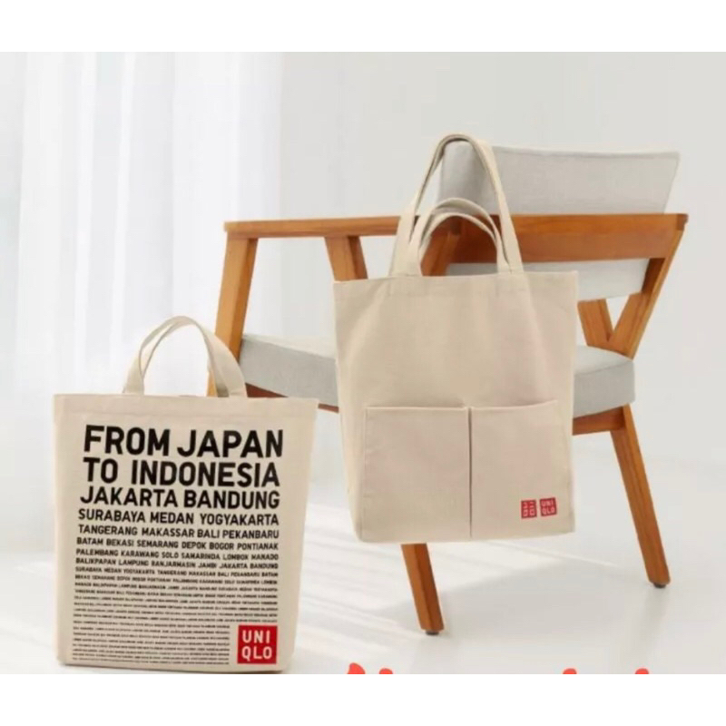uniqlo original tote bag tas limited 10th anniversary