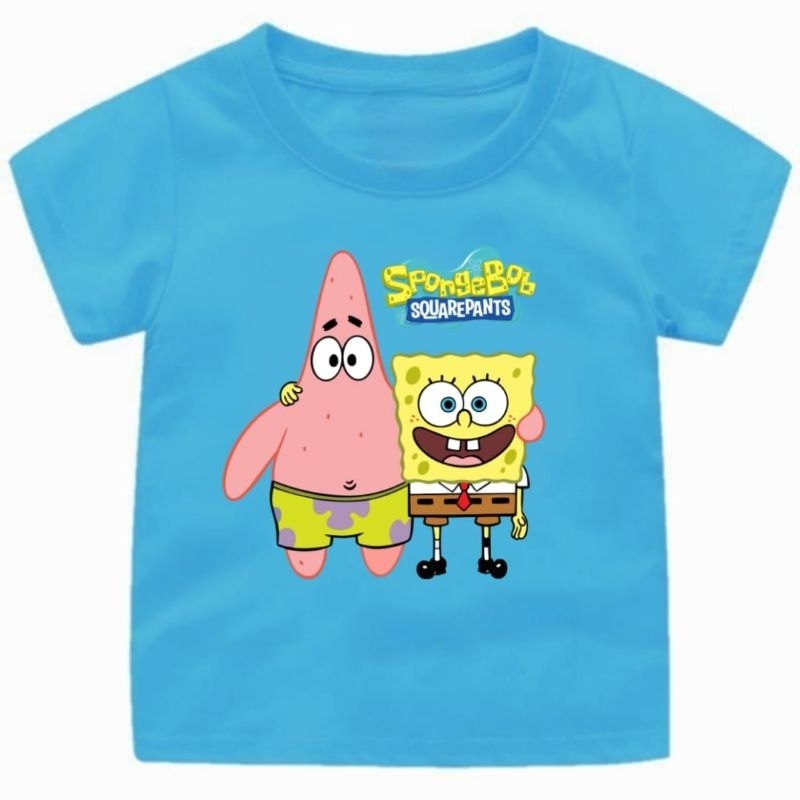 Baju Kaos Anak Usia 1-12Tahun Gambar Patrick spongebob Terbaru