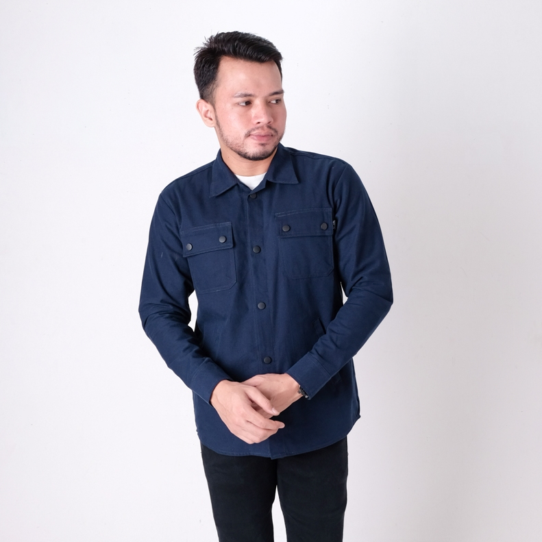 Justrue Jaket Semi Parka Pria Navy