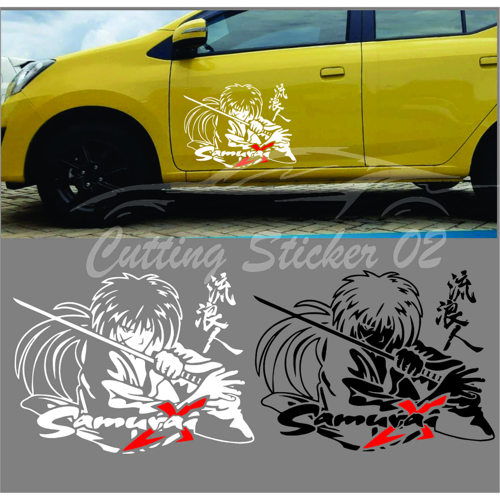 Sticker mobil sticker samurai x sticker mobil motif samurai x all tipe mobil