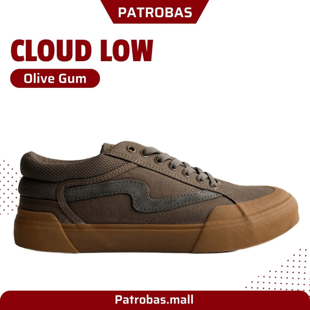 Patrobas Cloud Low Olive Gum Original Sepatu Petrobas Gum