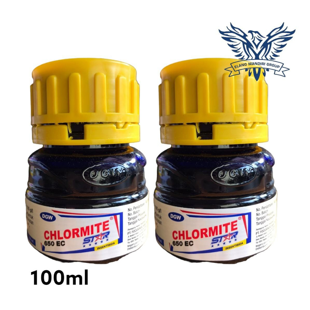 CHLORMITE STAR 650 EC 100 ML Klorpirifos 550 g/l Sipermetrin 100 g/l Insektisida Untuk Hama Penggerek Batang Ulat Grayak Pada Padi Kakao Cabai Starban