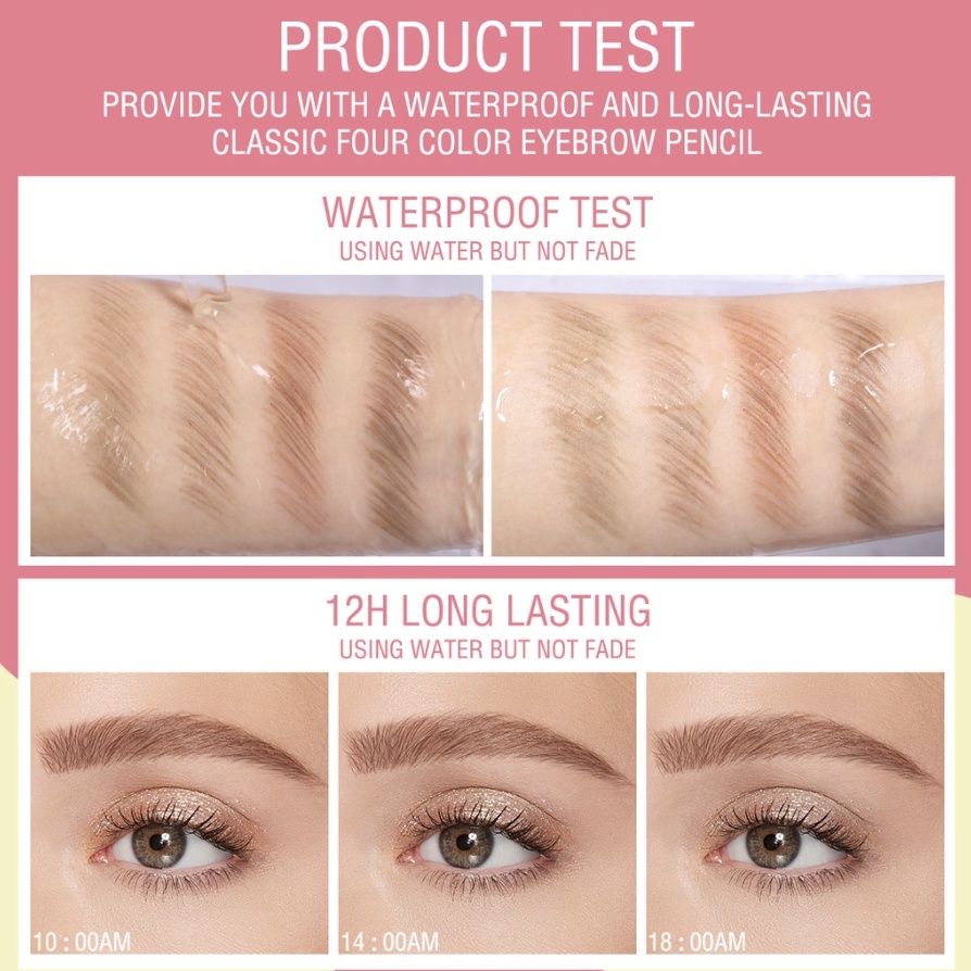 PINKFLASH Pensil Alis Waterproof Easy Eyebrow - Pink Flash Waterproof PF-E02