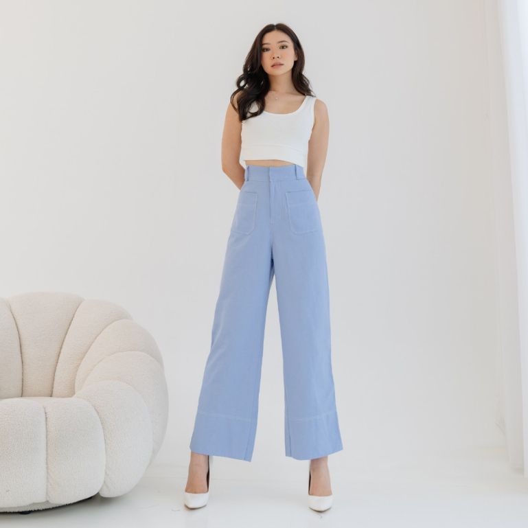 POTTIE - Osaka Denim Pants / Celana Panjang Denim High Waisted Wanita