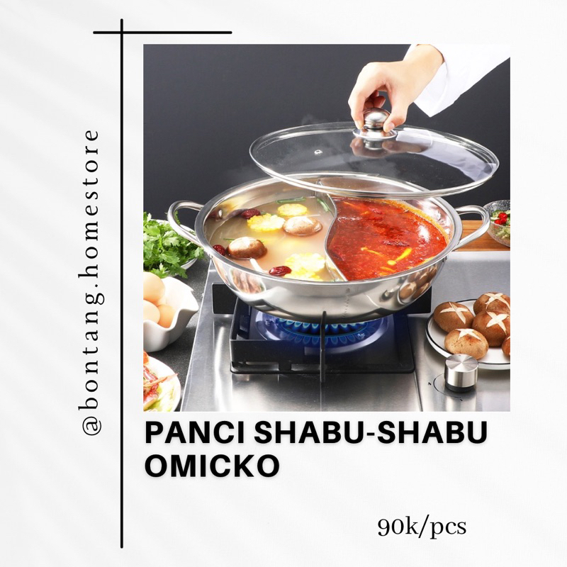 PANCI SHABU-SHABU 2 SEKAT STAINLESS OMICKO